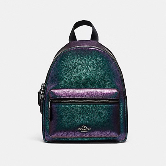 Coach Hologram Oil Slick Charlie Mini Backpack - Picture 4 of 17